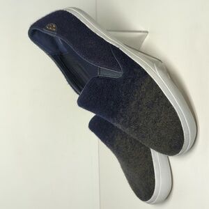 Tory Burch Stardust Ombre logo slip-on Blue & Green wool Loafers woman Size 10.5